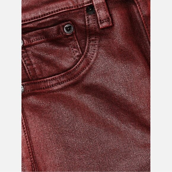 Rag & Bone / JEAN Skinny Metallic Coated Stretch Jeans - Picture 12 of 12